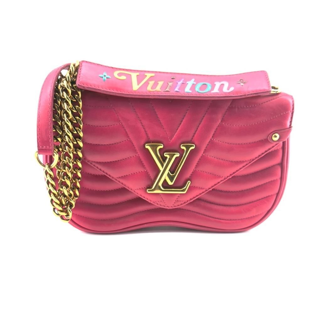 Louis Vuitton Pink Quilted Shoulder Bag with Gold Chain